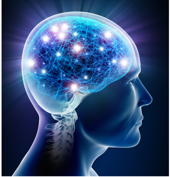 A conceptual image of a glowing brain with neural connections, symbolizing mental agility.