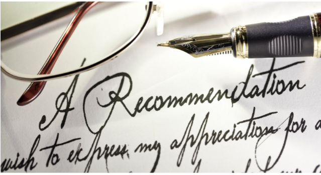 A handwritten recommendation letter with a fountain pen, emphasizing the power of client testimonials in consulting after 50.